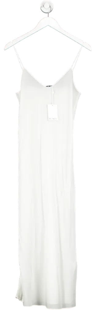 Raey White Thin Strap Silk Slip Dress UK 8