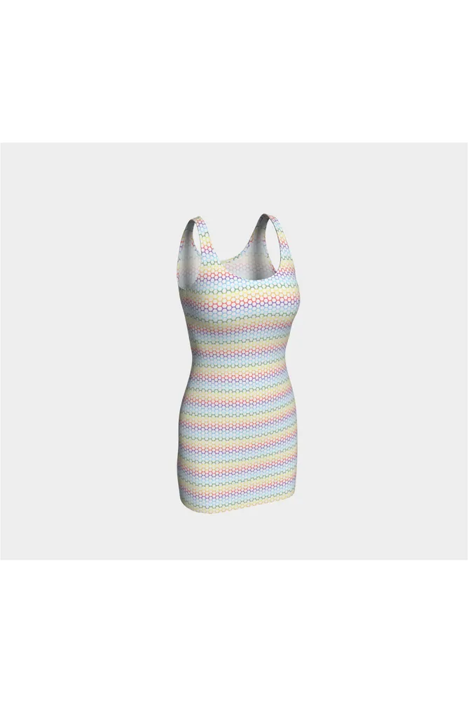 Rainbow Honeycomb Bodycon Dress