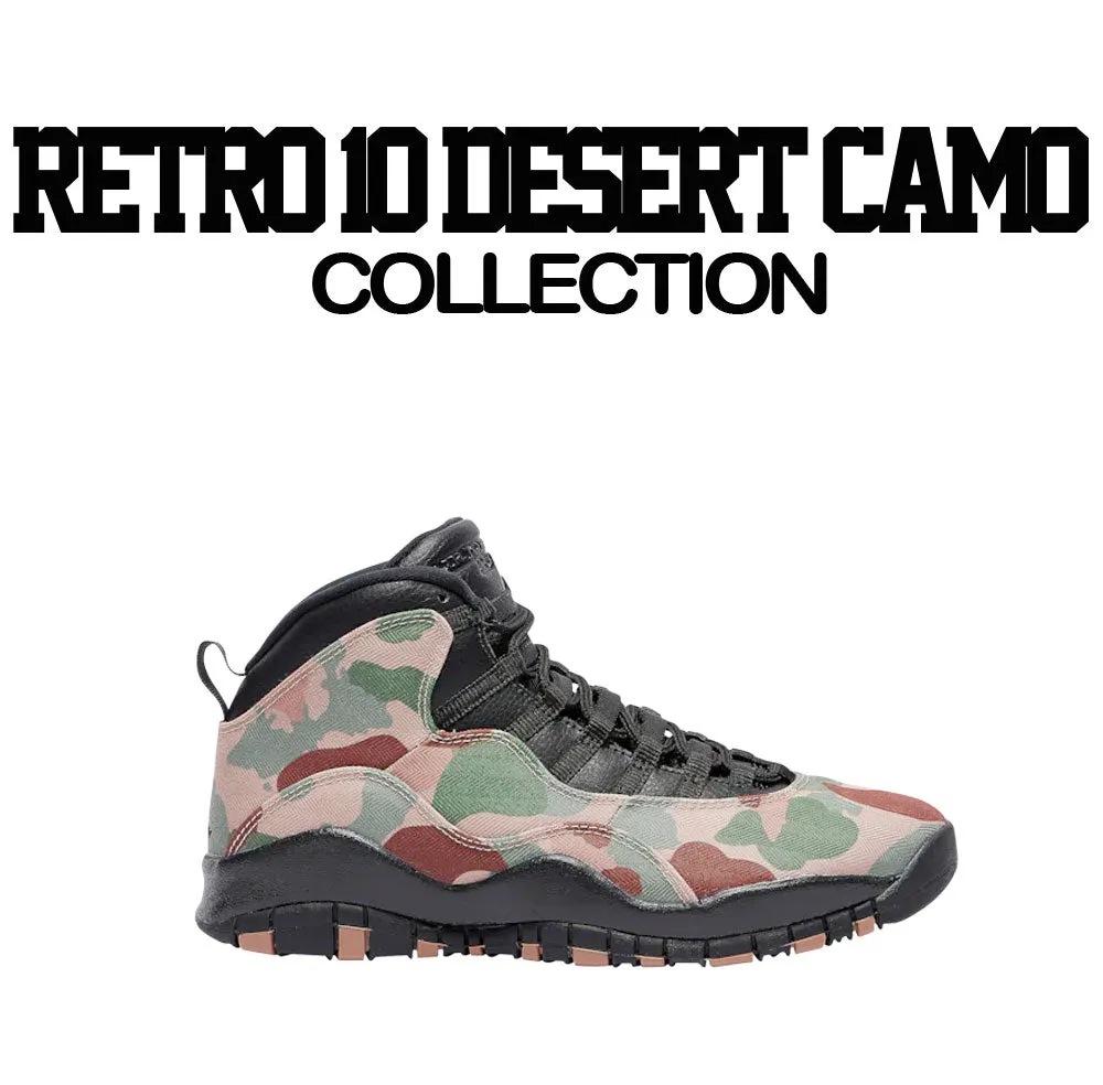 Retro 10 Desert Camo Shirt - Air out Competition - Sand