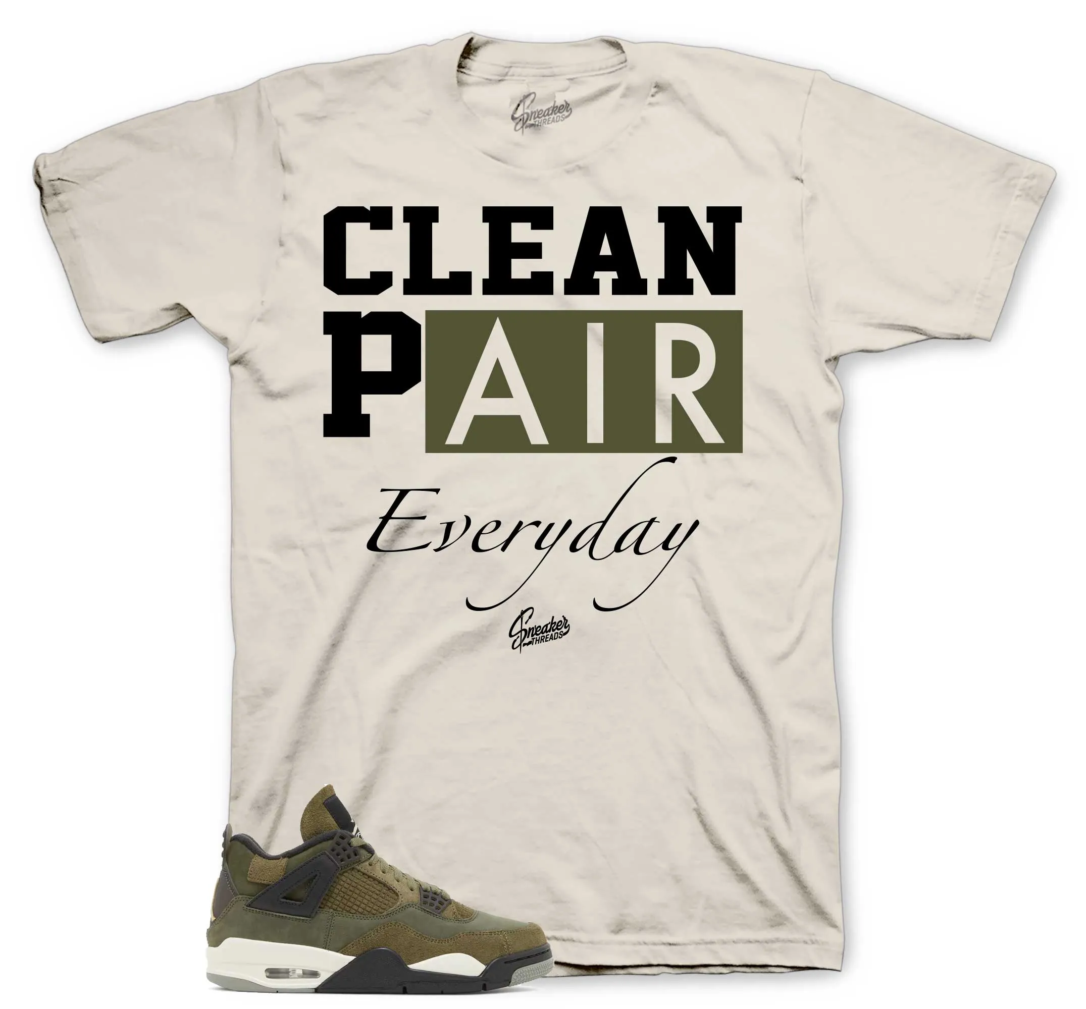 Retro 4 Craft Olive Clean Pair Shirt