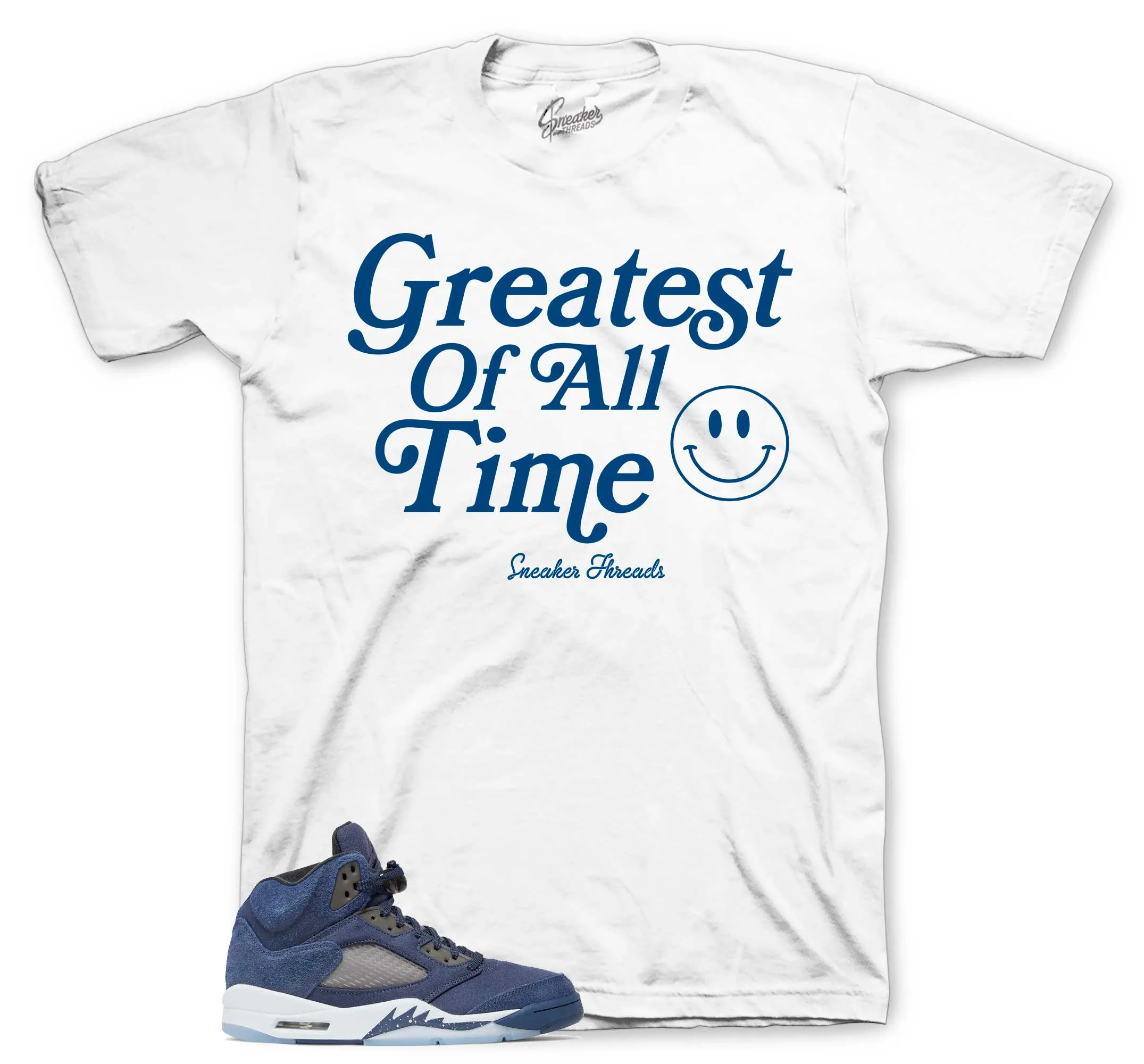 Retro 5 Midnight Navy Goat Shirt