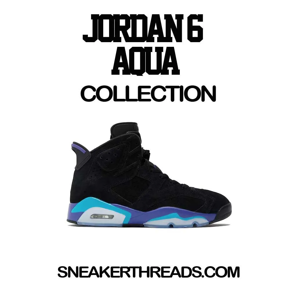 Retro 6 Aqua Shirt - Clean Pair - Aqua