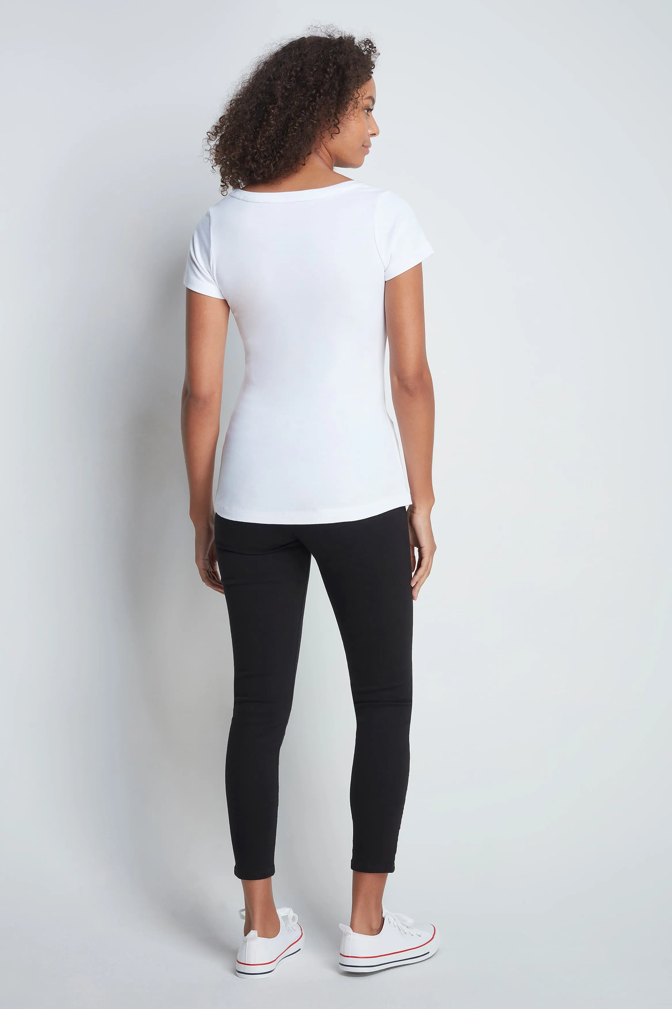 Scoop Neck Cotton & TENCEL Modal Blend T-shirt | Multiple Colours