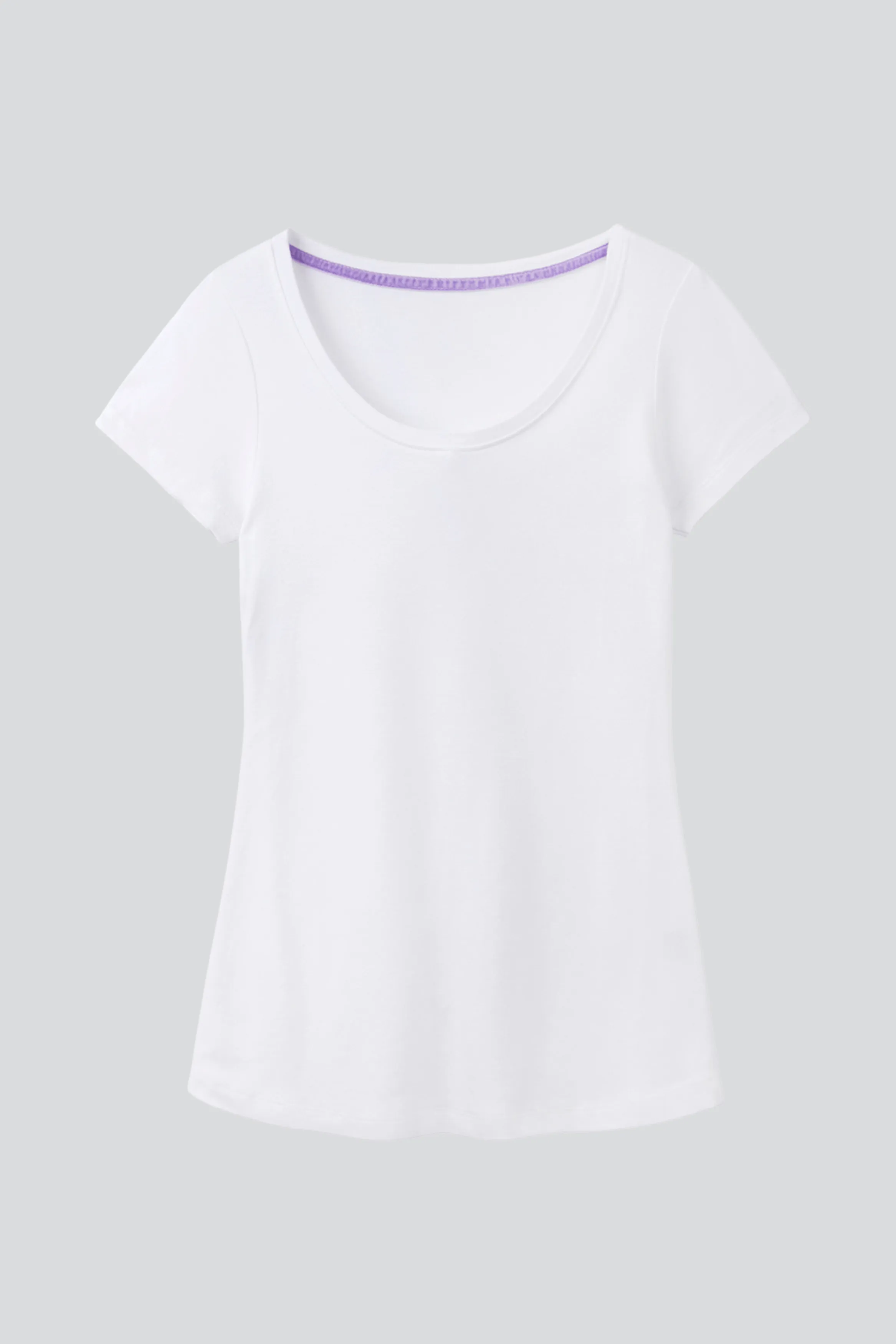 Scoop Neck Cotton & TENCEL Modal Blend T-shirt | Multiple Colours