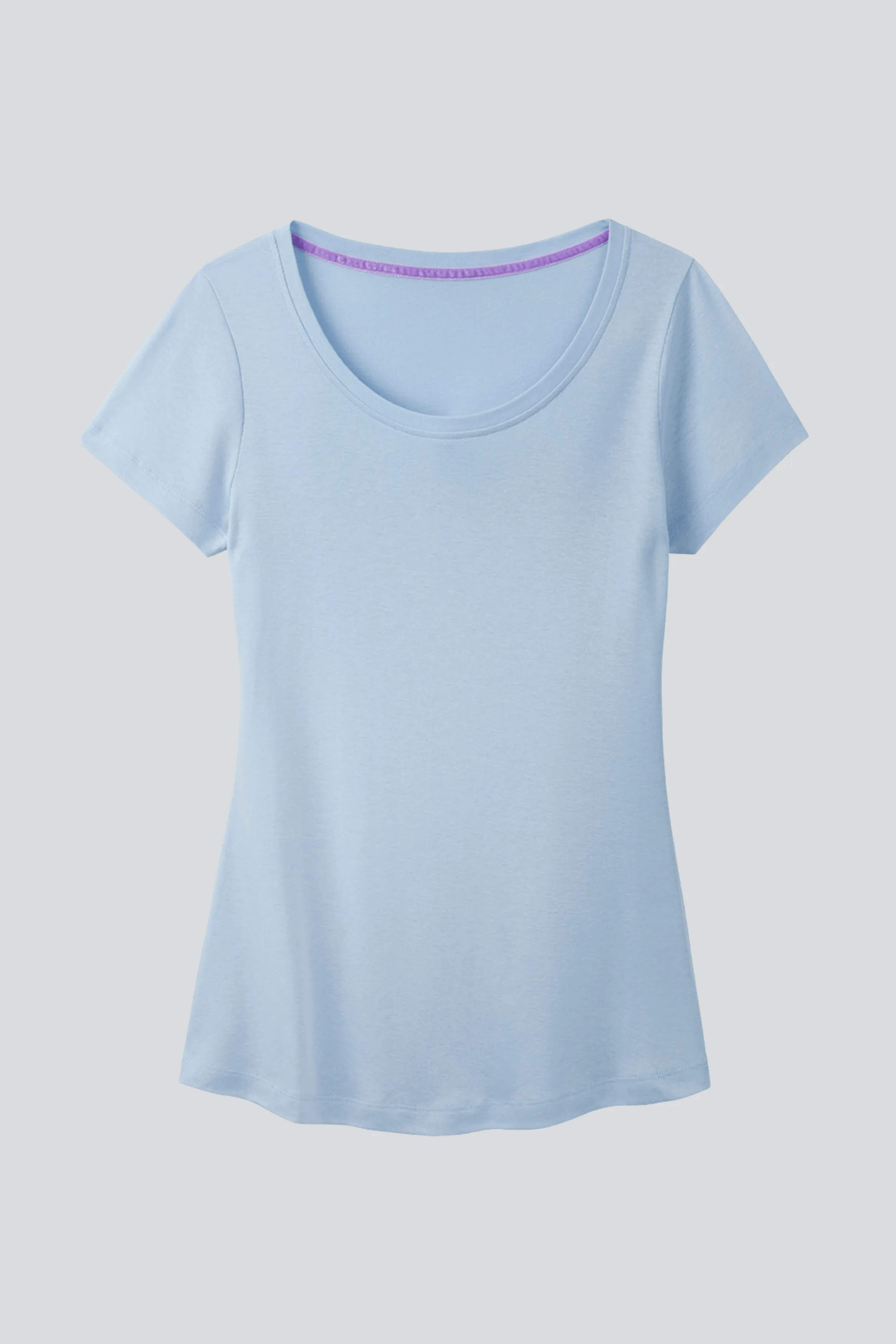 Scoop Neck Cotton & TENCEL Modal Blend T-shirt | Multiple Colours