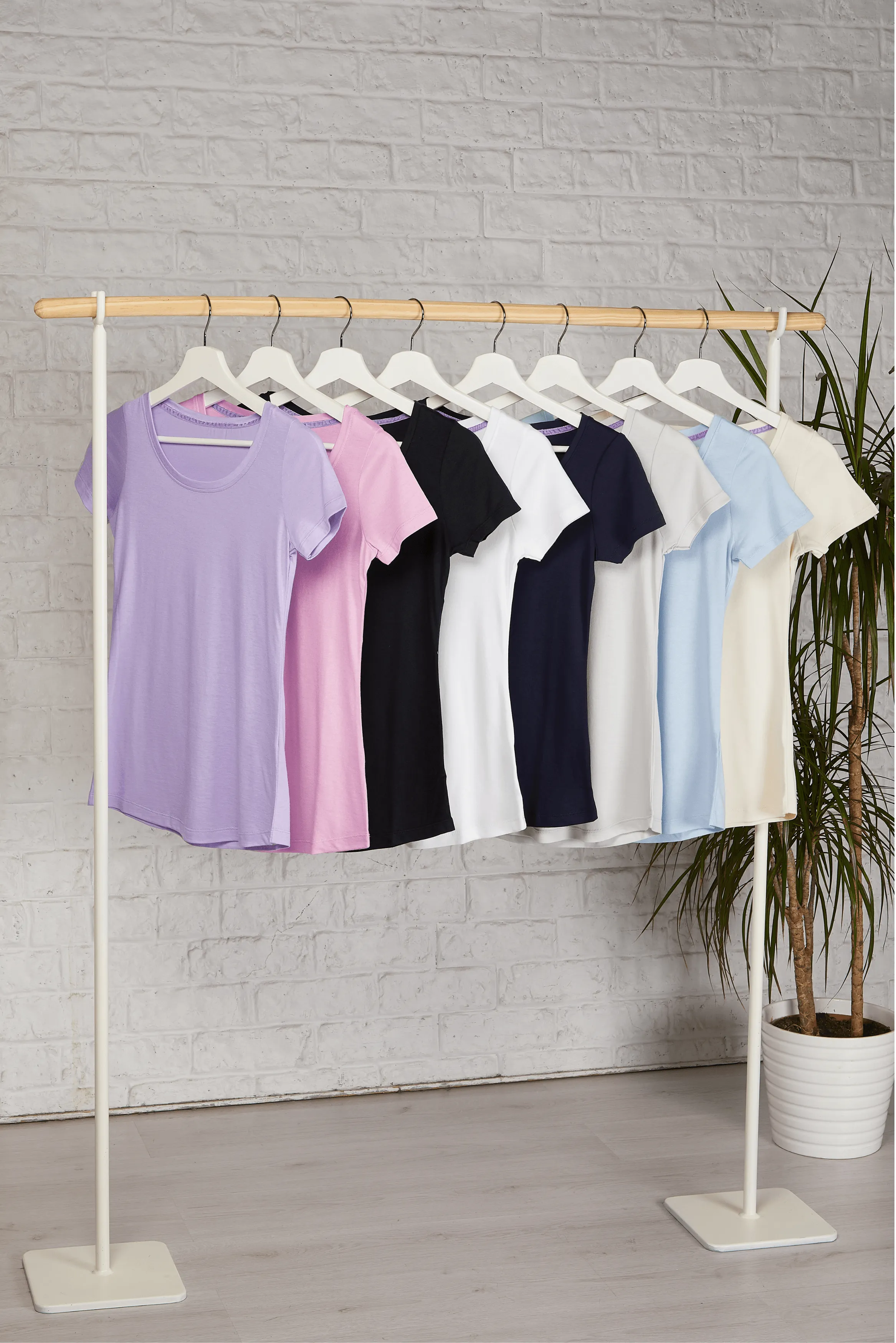 Scoop Neck Cotton & TENCEL Modal Blend T-shirt | Multiple Colours