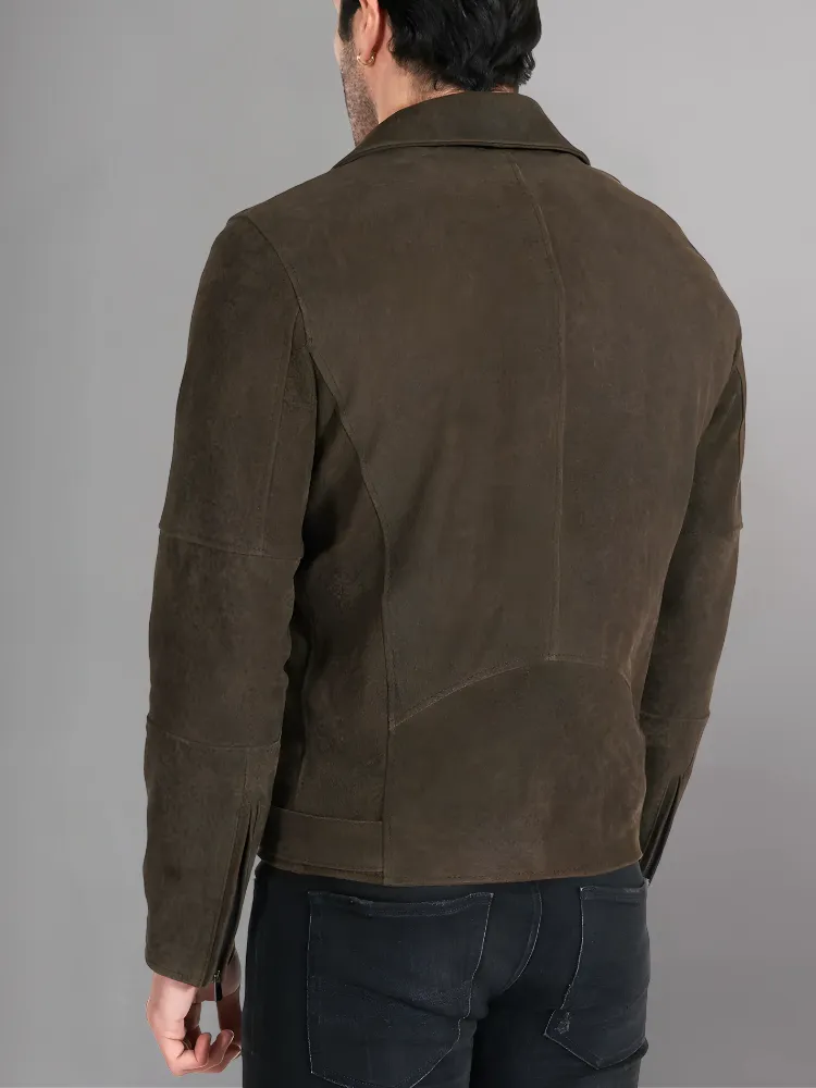 Slim Tan Brown Biker Leather Jacket