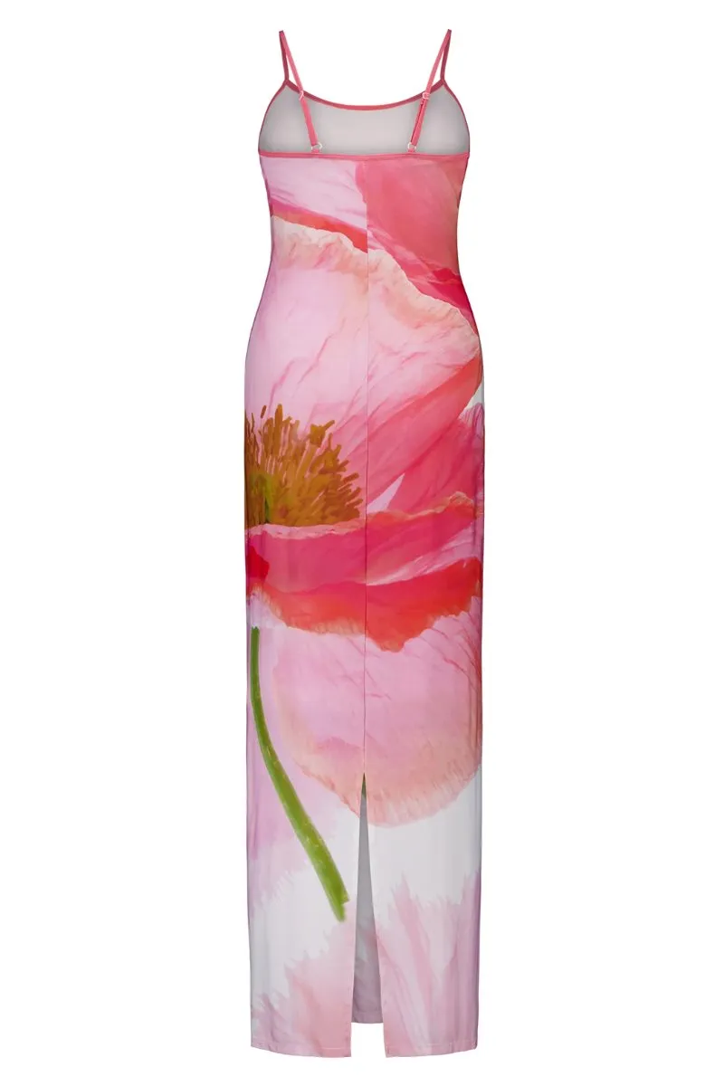 SLIP DRESS - PINK SAFARI