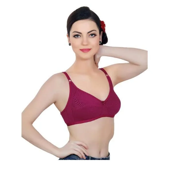 Stylish Bra Everyday Deep Cups Non Padded Wire free Cotton Bra Hot Bra For Wedding