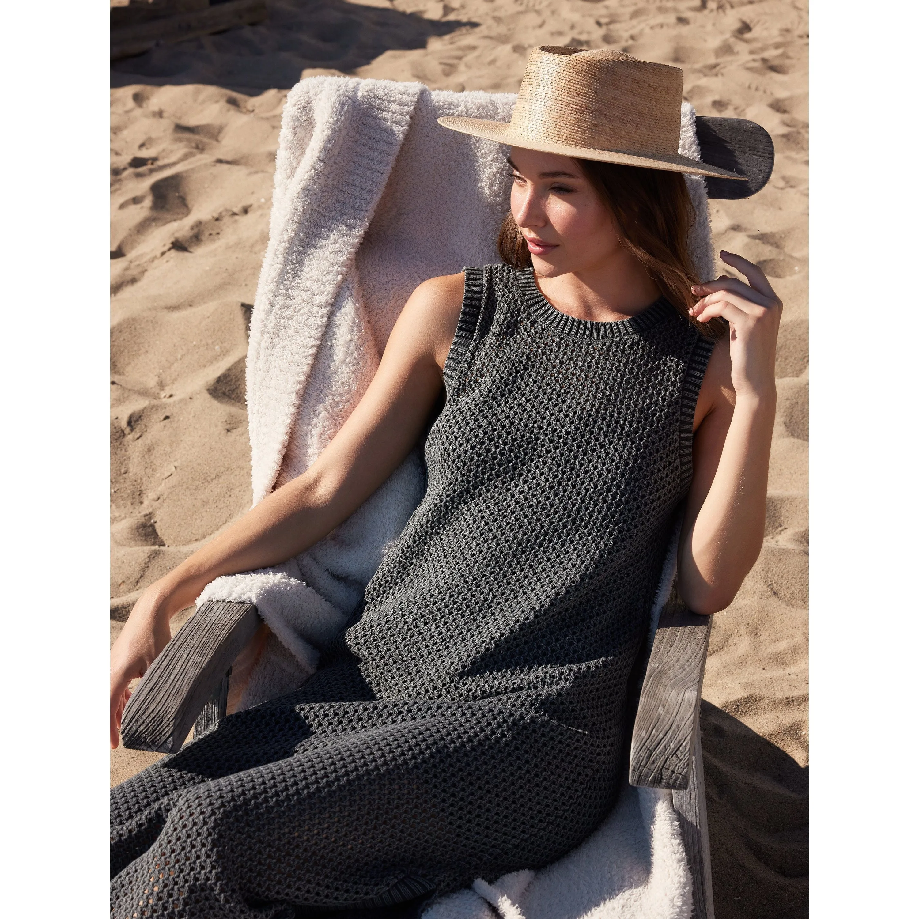 Sunbleached Beach Dress - Faded Black