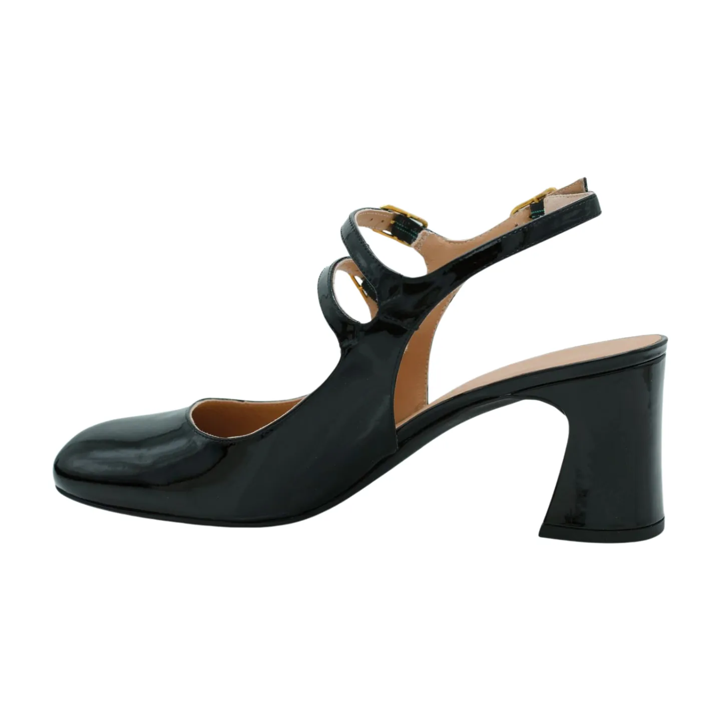 UNISA Black Patent Heeled Mary Jane Shoe Miluca