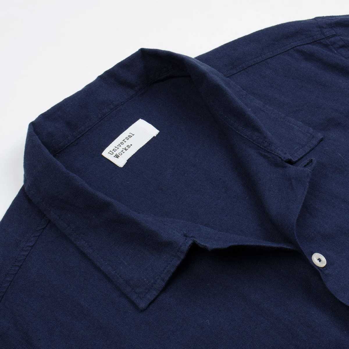 Universal Works - Road Shirt Linen Shirting - Navy