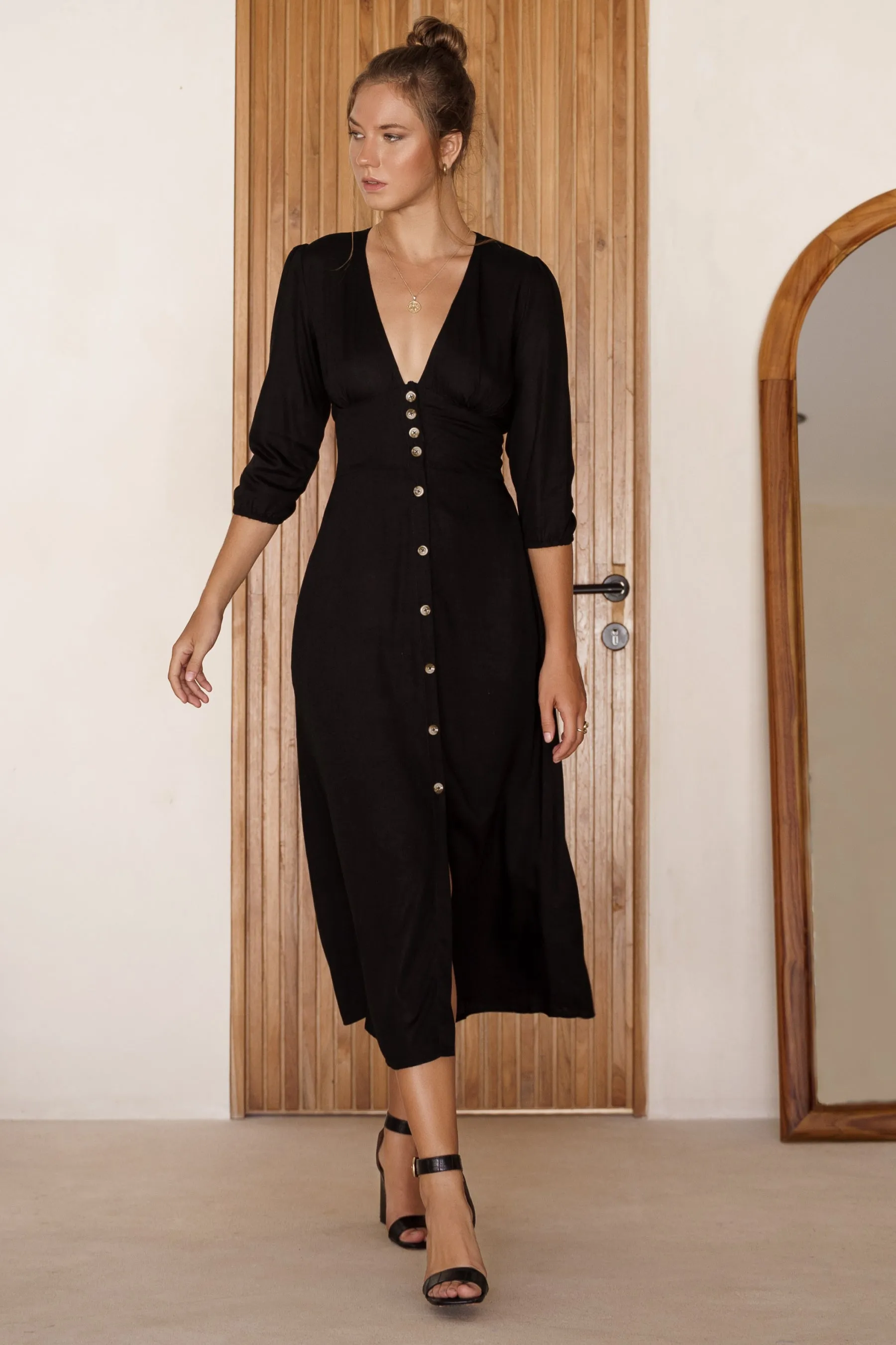 Whisper Light Button up Midi Dress