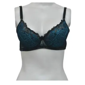 Women Underwired Bra Padded Bra Fancy Net Pushup Bra