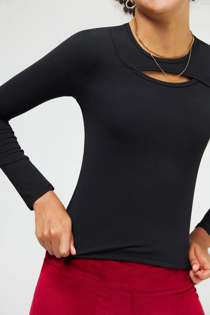 Women's Cutout Front Long Sleeve