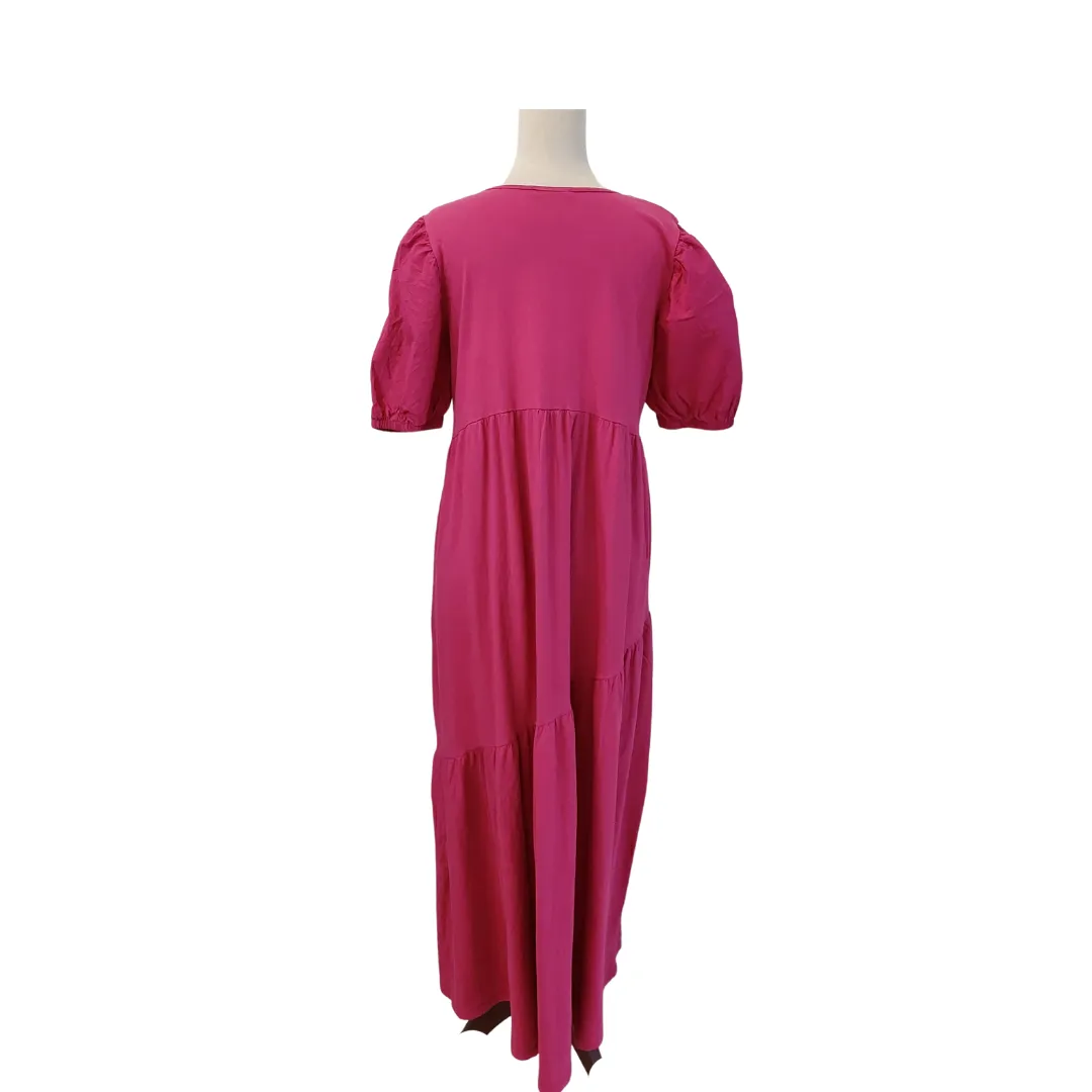 ZARA Pink Cotton Maxi Dress | Gently Used |